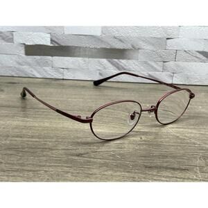 Elle EL25993 RE Women's Red Metal Full Rim Oval Eyeglasses Frames 49-19-135mm